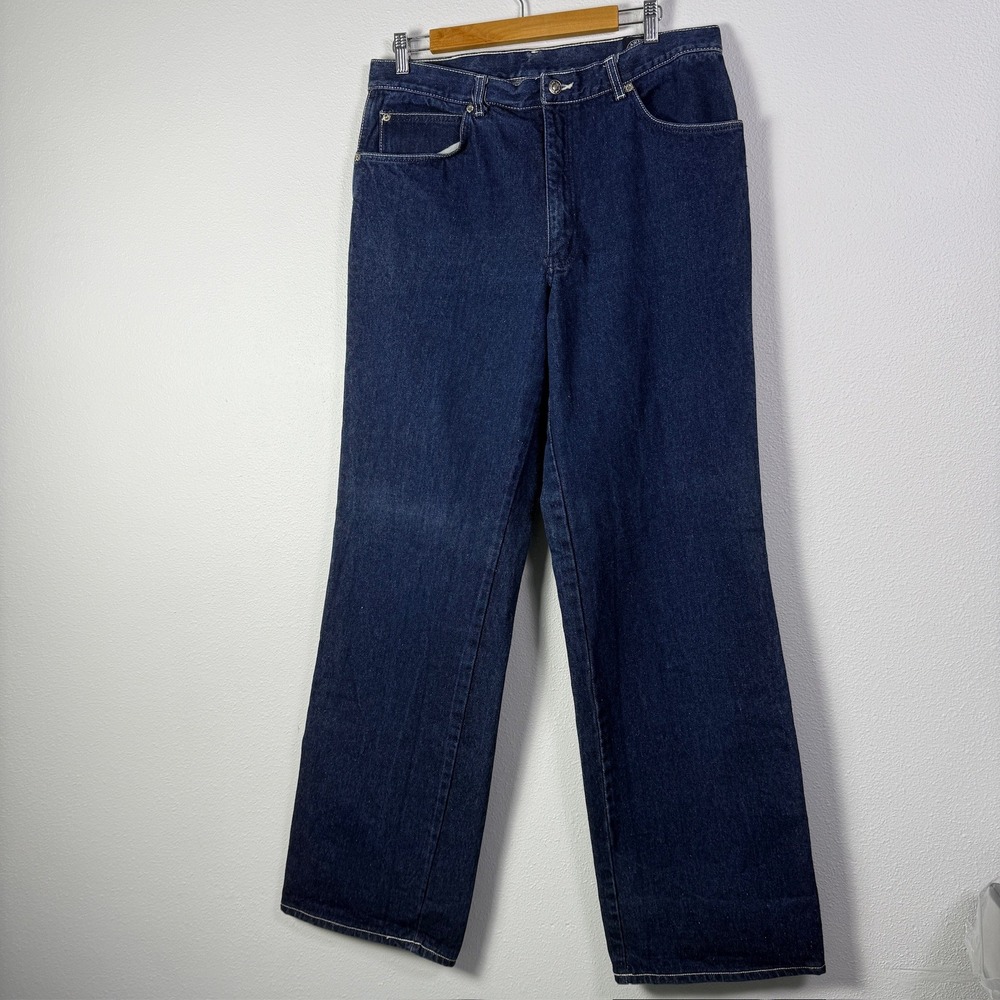 Lawman Western Jeans Men 38XL Dark Blue Excellent Straight Leg Denim 100% Cotton